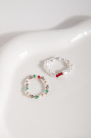 Ring Set mit Schmuckperlen