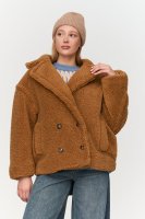 Jacke aus Teddy-Stoff.