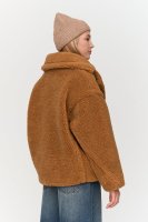 Jacke aus Teddy-Stoff.