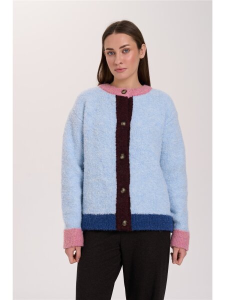 Cardigan with Contrast Details