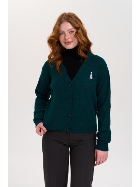 Cardigan with Dalmatian Embroidery