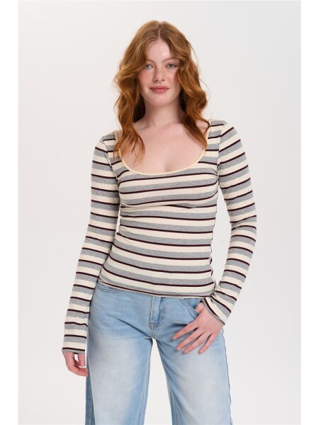 Shirt with Striped Pattern