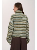 Pullover with Stripes and Turtleneck