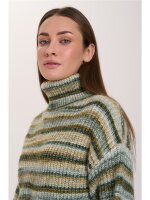 Pullover with Stripes and Turtleneck