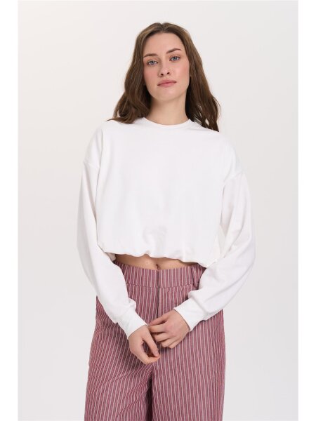 Sweatshirt mit elastischem Saum