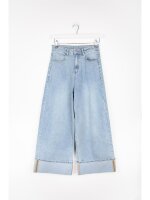 Denim Pants with Turn-Up Cuffs