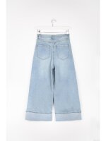 Denim Pants with Turn-Up Cuffs