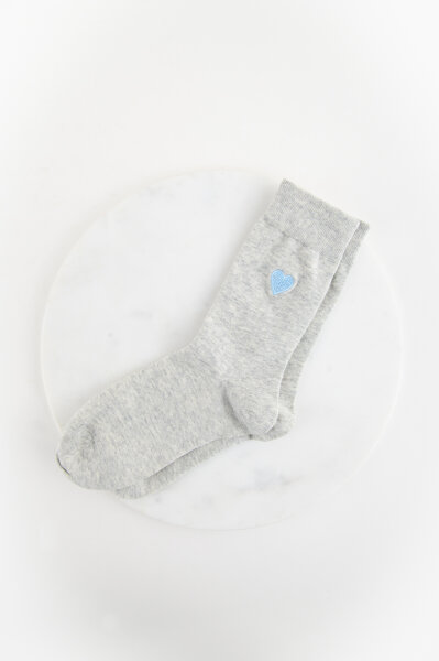 Socken grau melliert